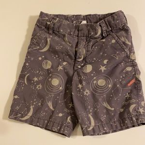 Twill shorts with celestial print